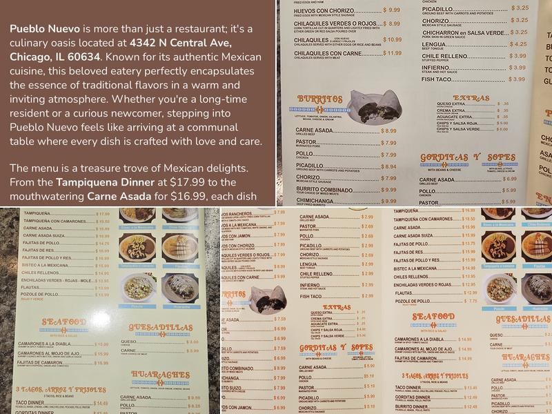 Pueblo Nuevo Menu