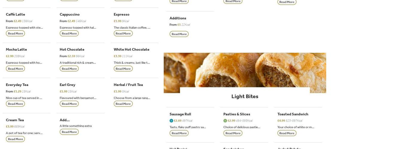 Roys of Wroxham Café Menu