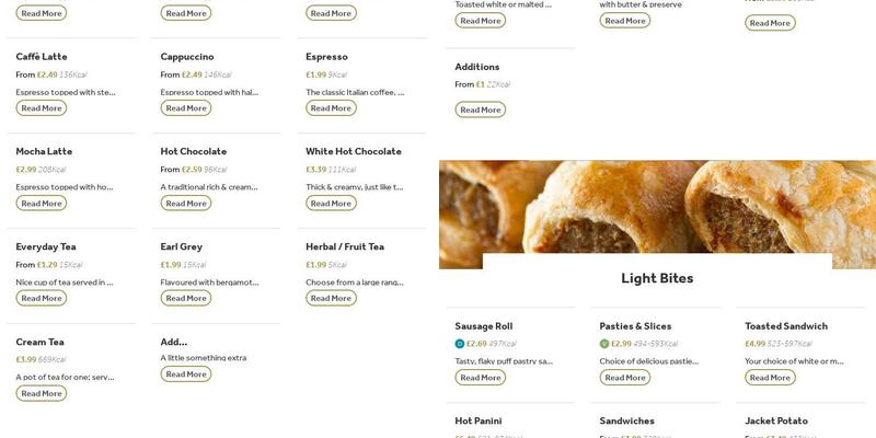 Roys of Wroxham Café Menu