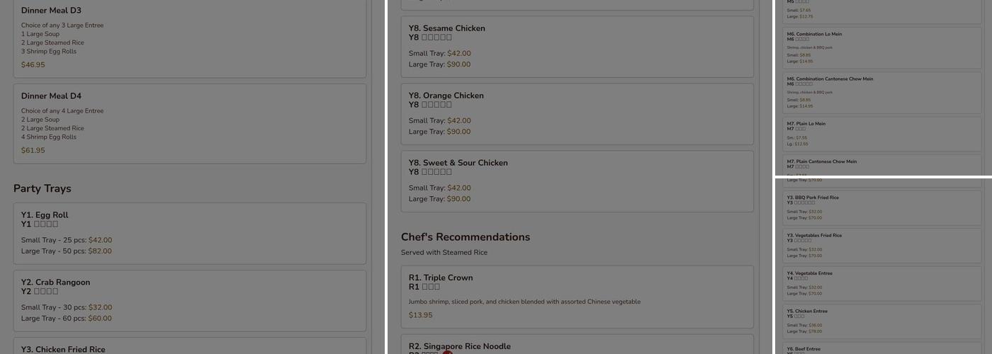 Chinese Kitchen Menu