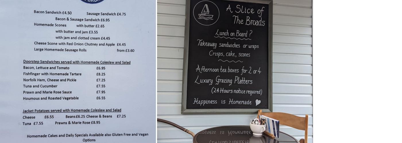 A slice of the broads Menu