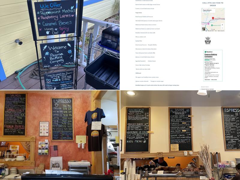 Pagosa Baking Company Menu