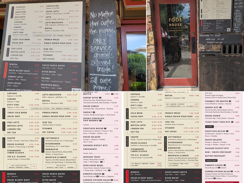 ROOT HOUSE coffee + shop Menu