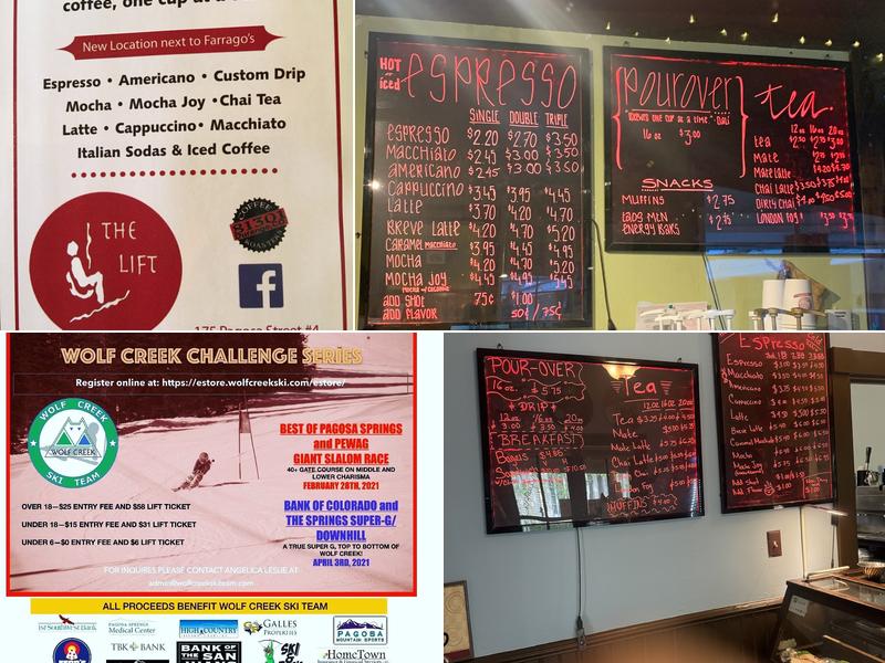 The Lift Coffee House Menu