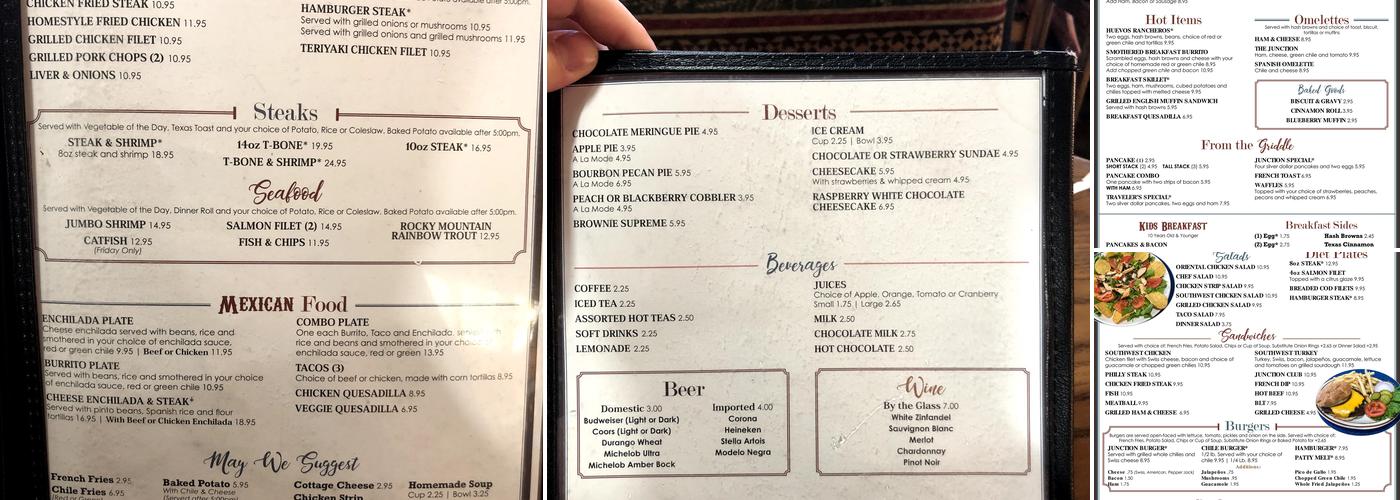 Junction Restaurant Menu