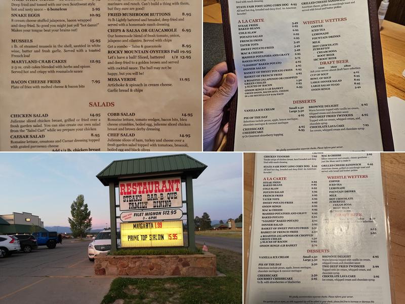 Boss Hogg's Restaurant & Saloon Menu