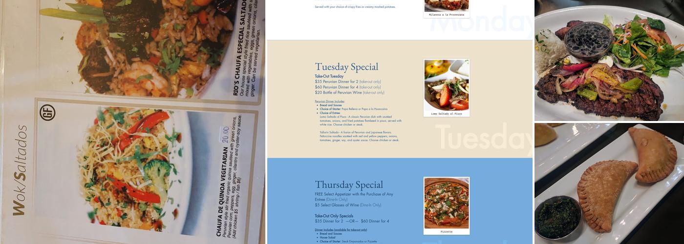 Rio's Addison Menu