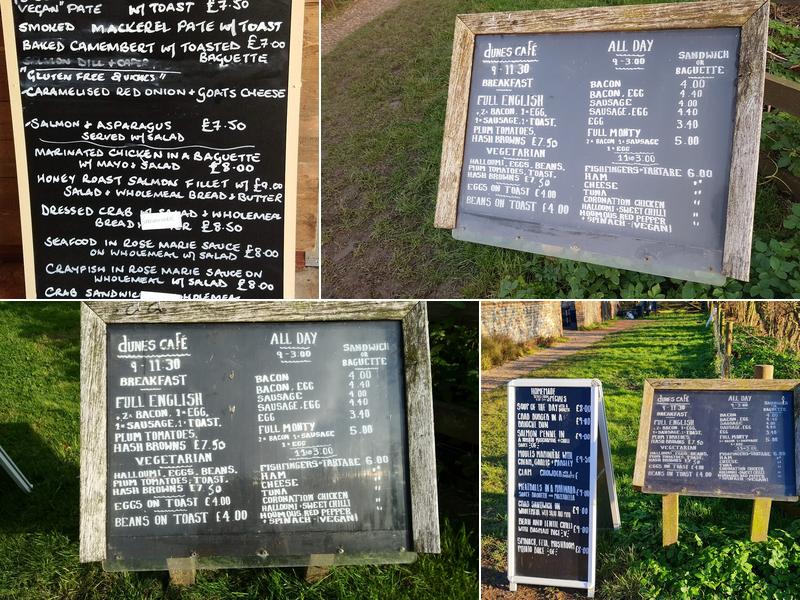 Dunes Cafe Waxham Barn Menu