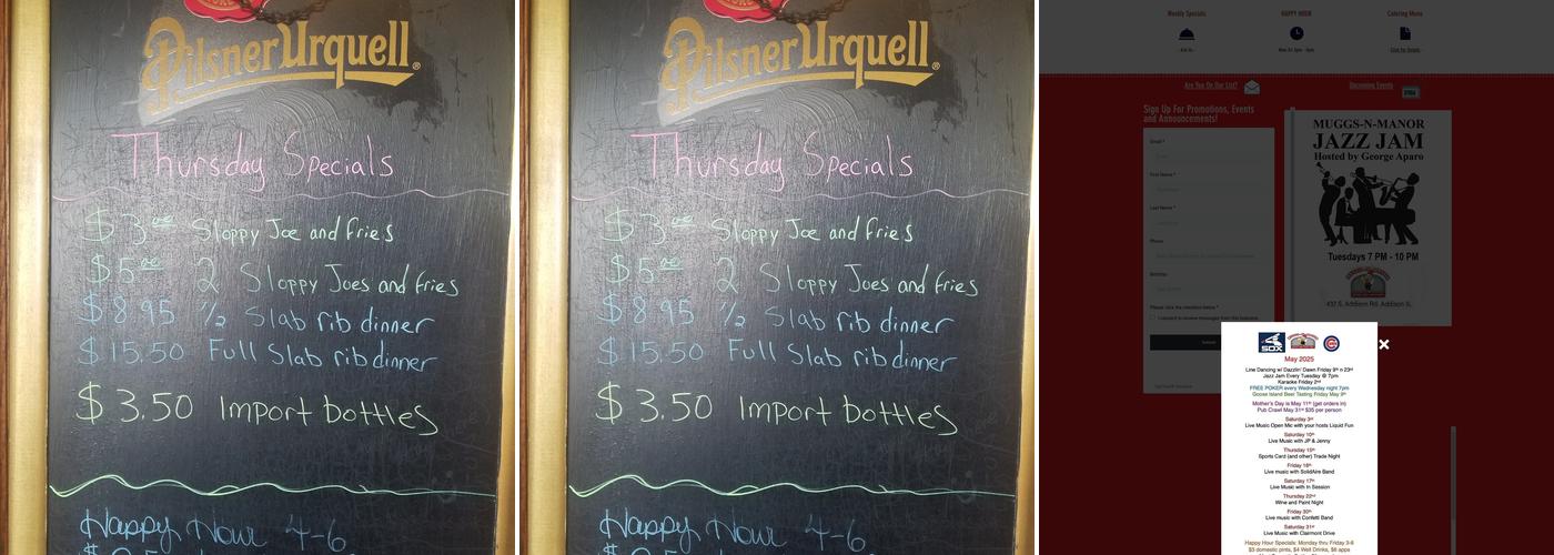 Muggs-N-Manor Menu
