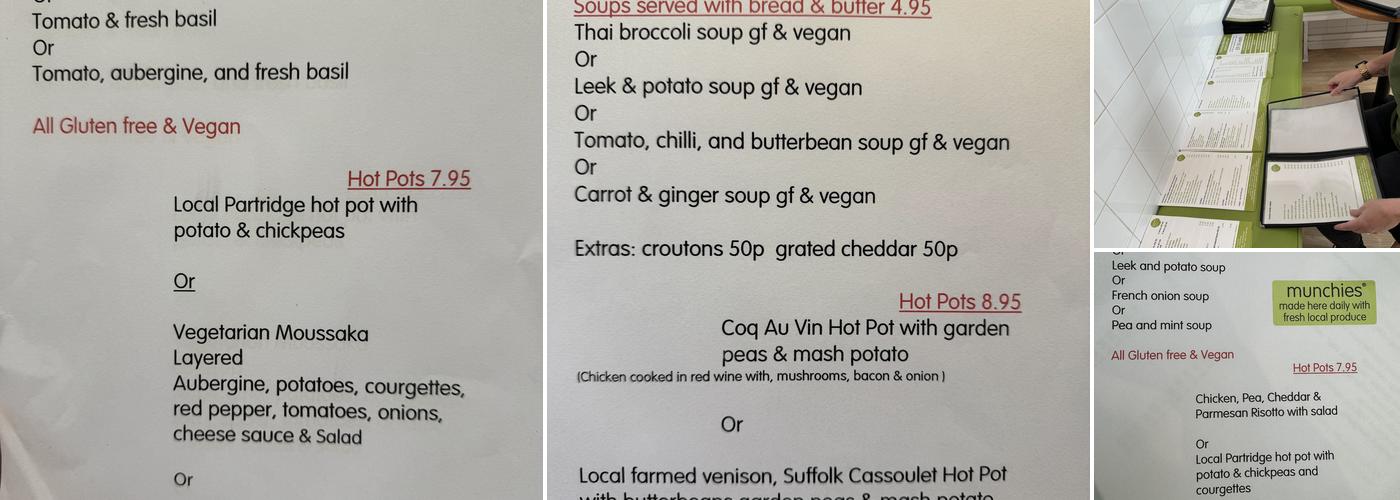 Aldeburgh Munchies Menu