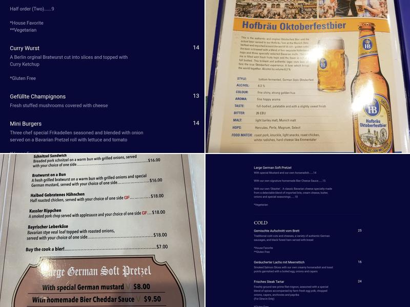 Schnitzel Platz Menu