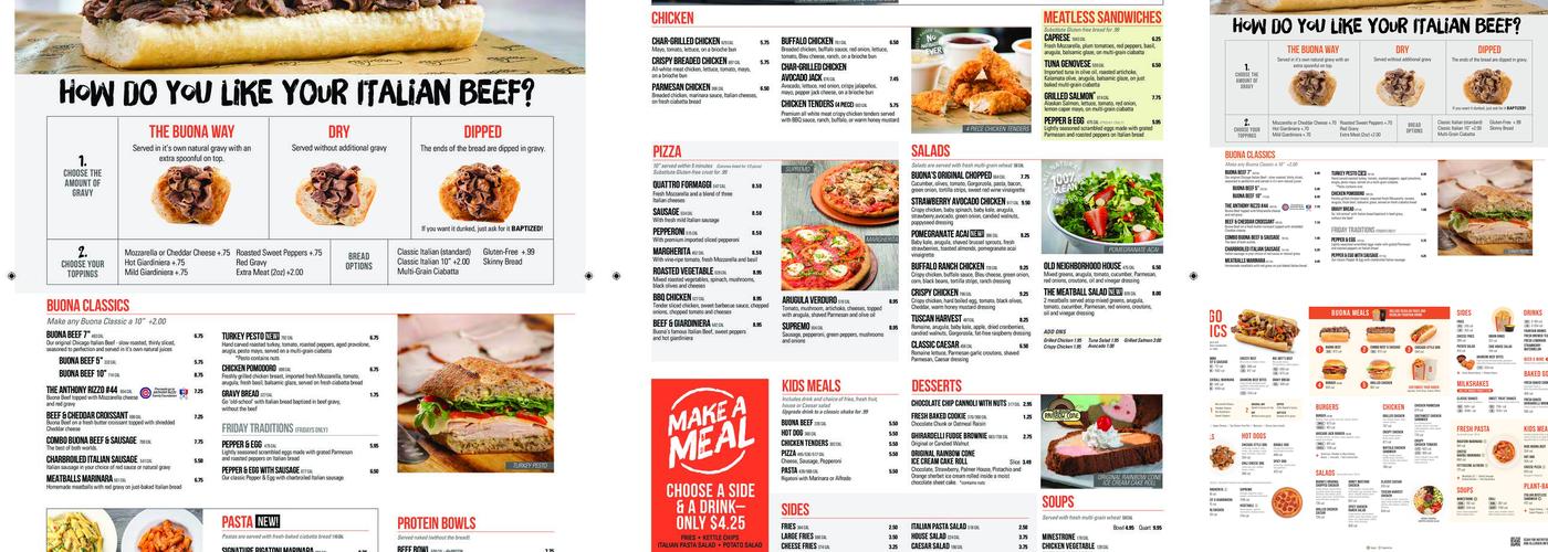 Buona - Glendale Heights Menu