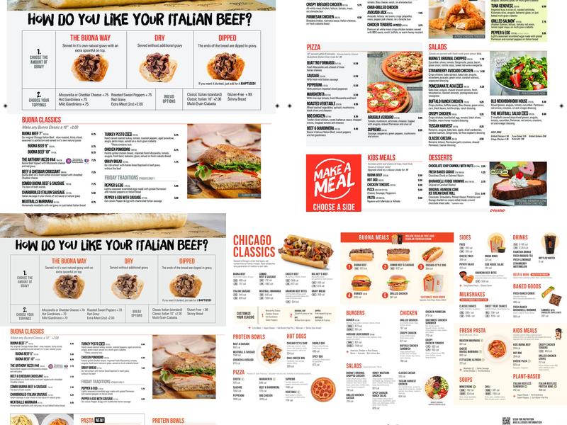 Buona - Glendale Heights Menu