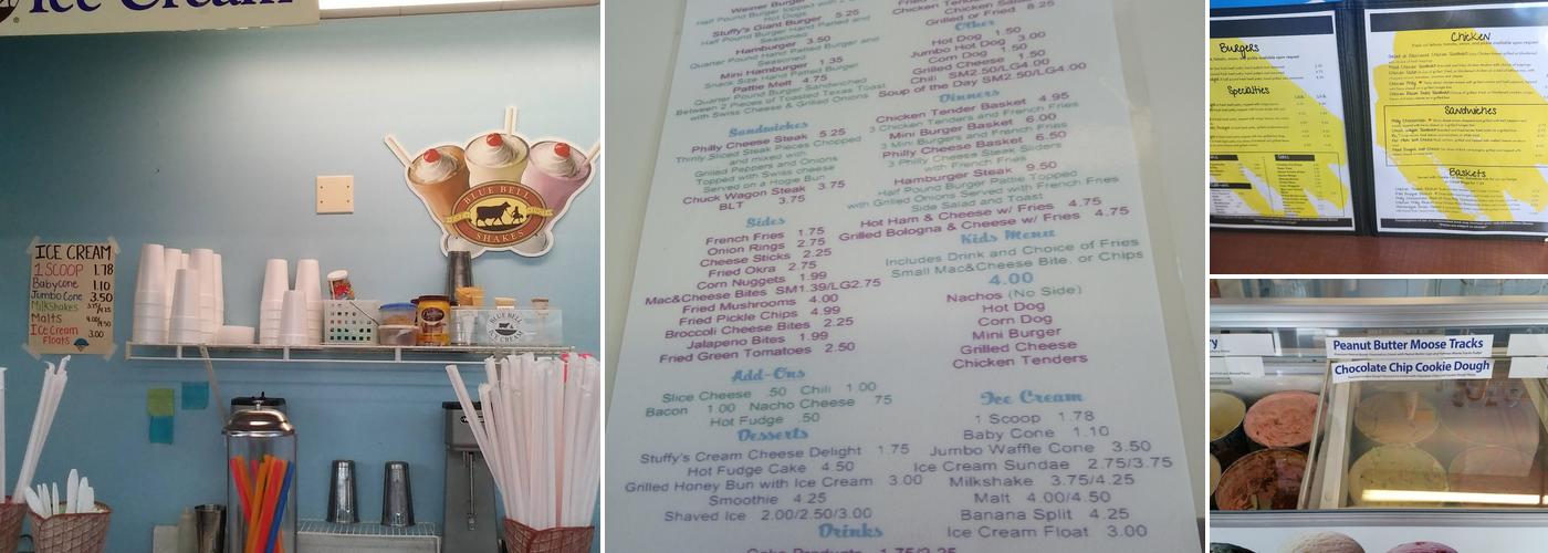 Stuffy's Frosty Jug Menu