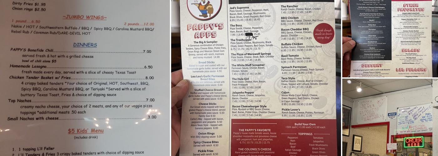 Fat Pappy's Menu