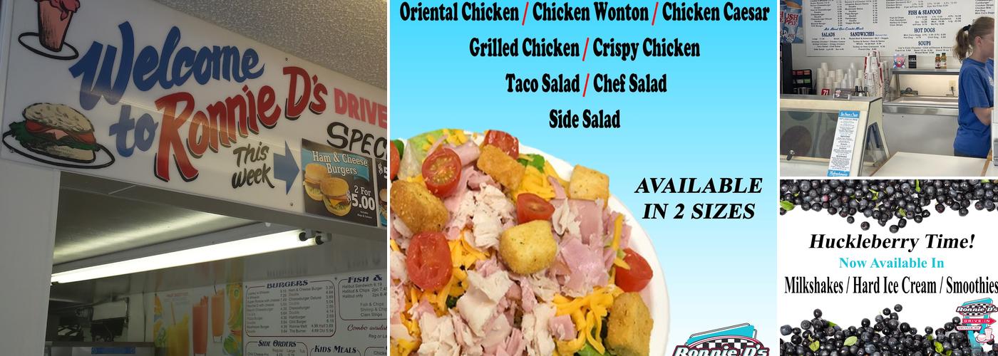 Ronnie D's Drive In Menu
