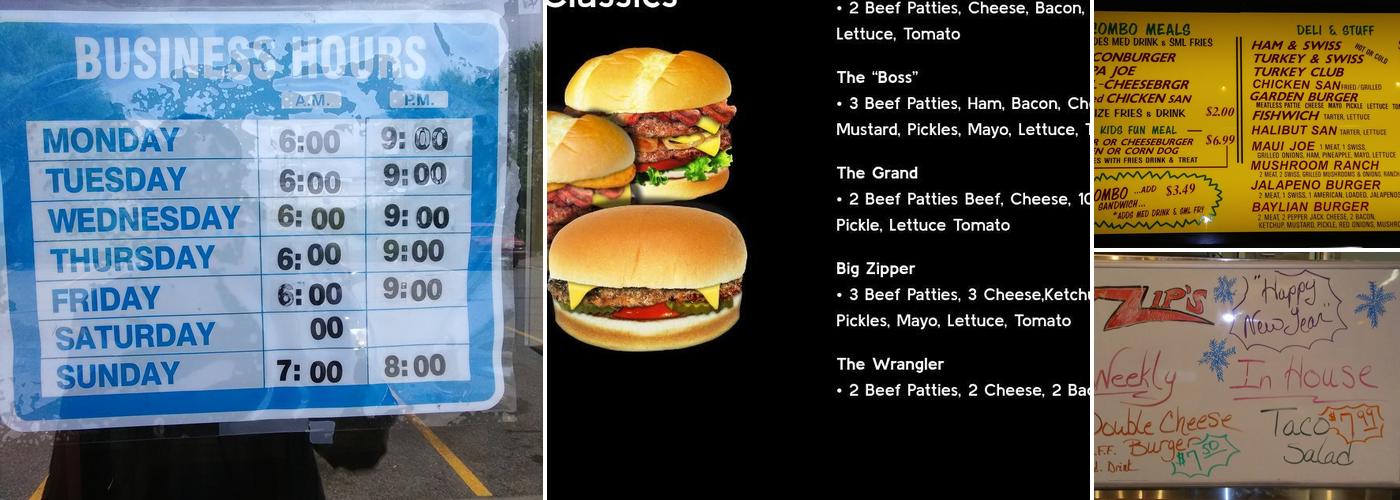 Zip's Drive-in Menu