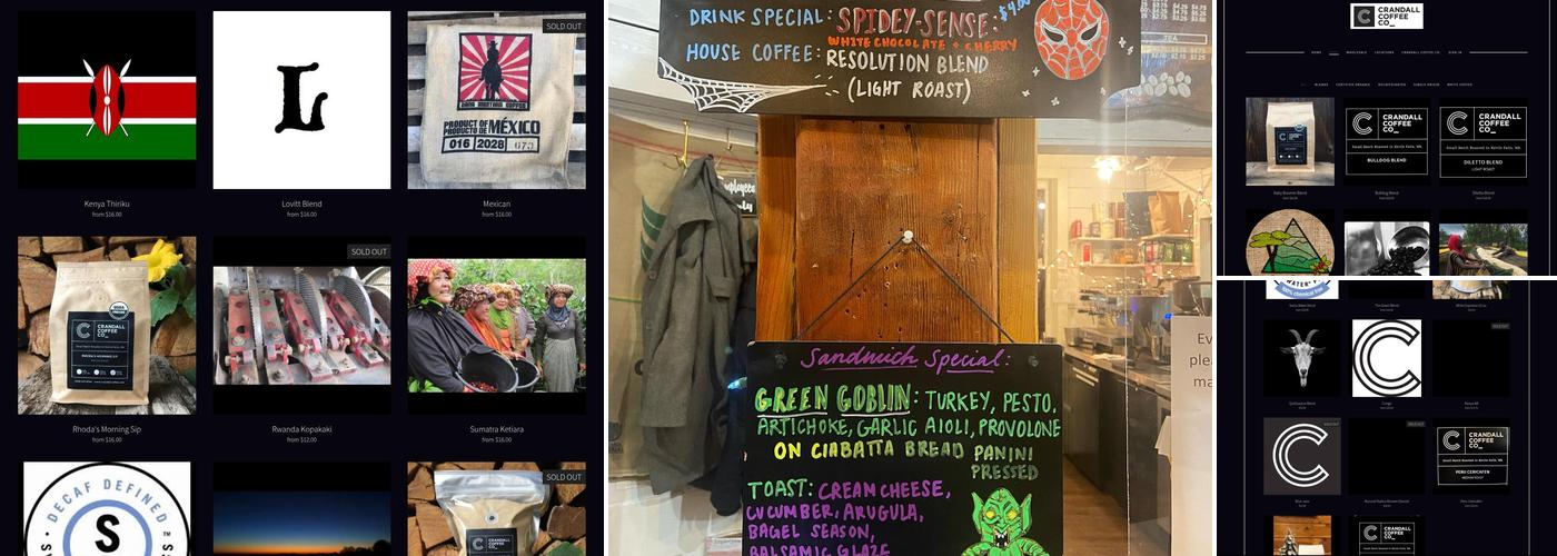 Crandall Coffee Roasting Facility Menu