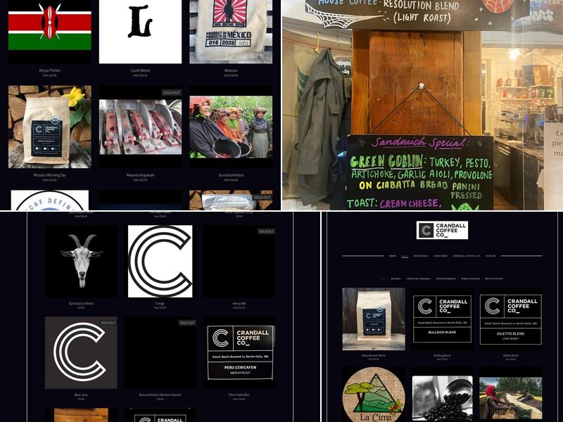 Crandall Coffee Roasting Facility Menu