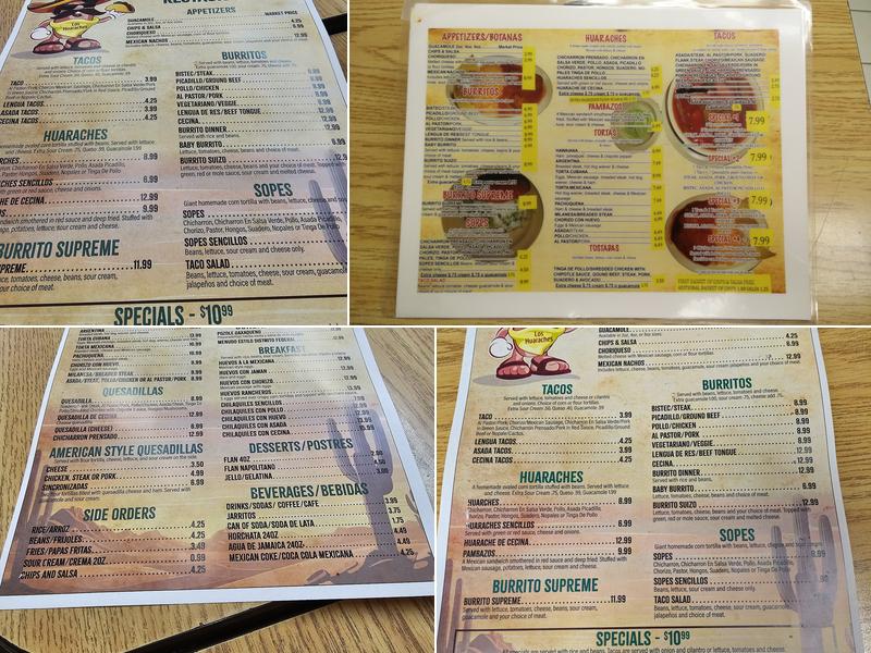 Los Huaraches Menu