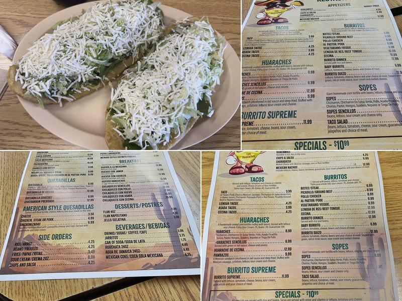 Los Huaraches Menu