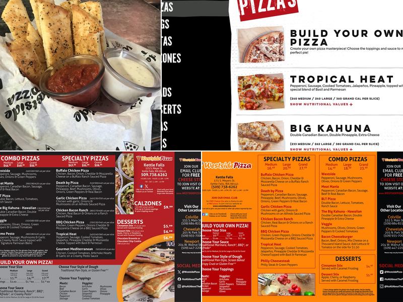 Westside Pizza Menu