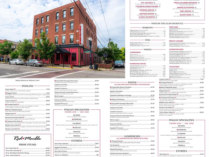 The Rosebud Menu