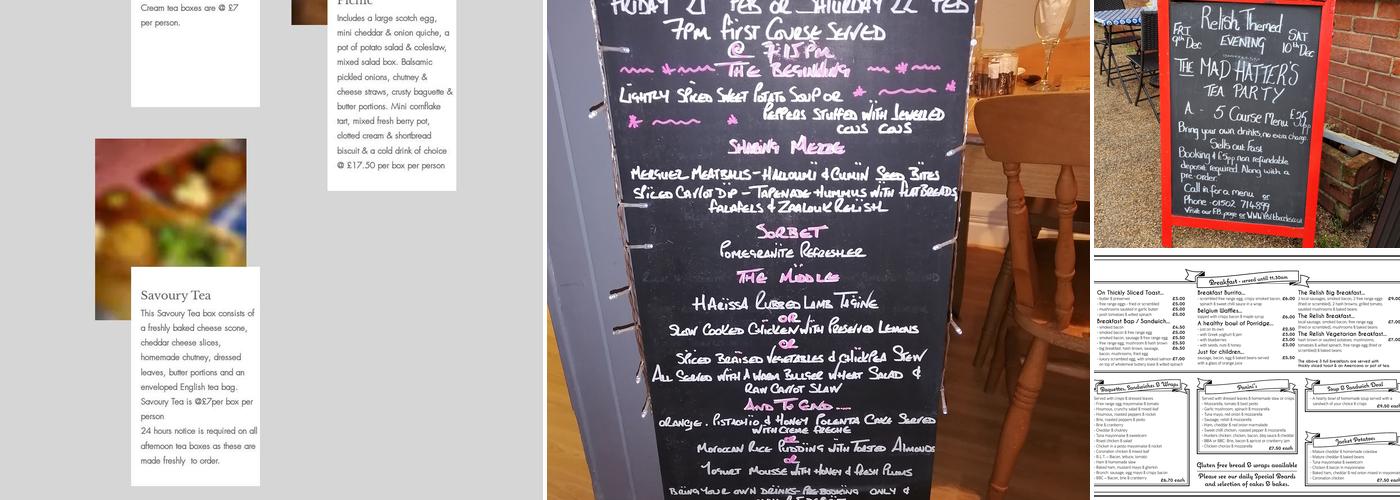 Relish Sandwich Bar Menu