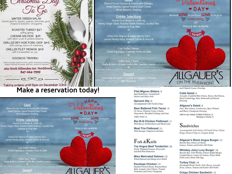 Riverfront Grill at Hilton Northbrook Menu