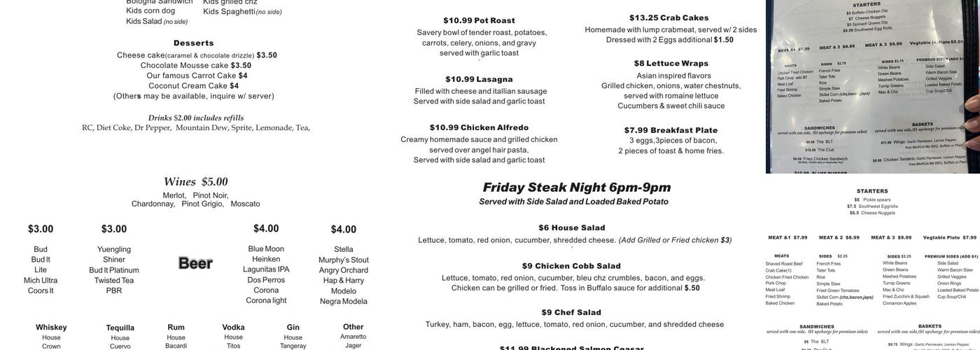 Salt and Pepper Grill Menu