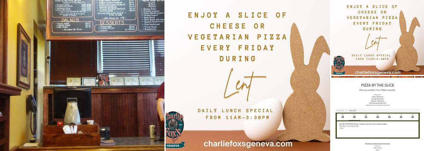 Charlie Fox's Pizzeria Menu