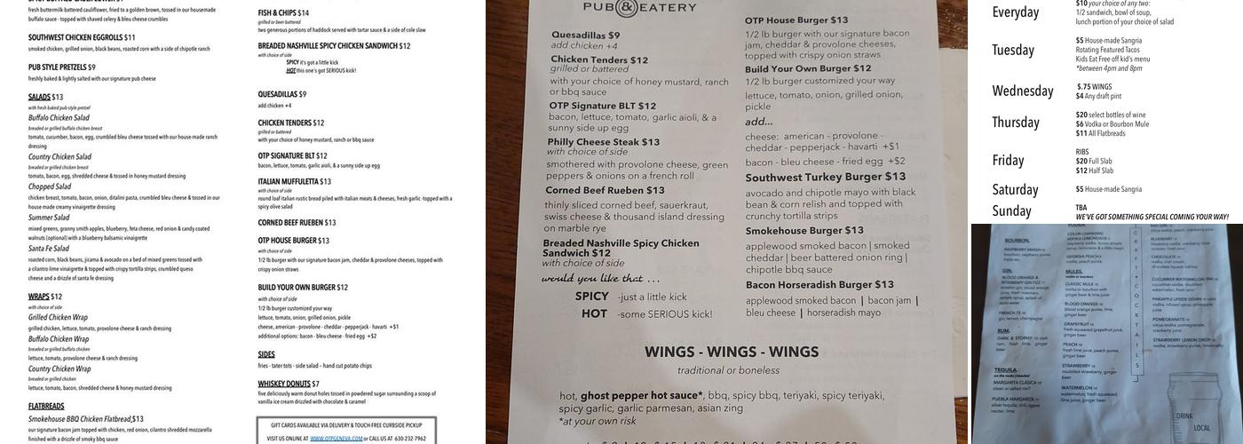 Old Towne Pub & Eatery Menu