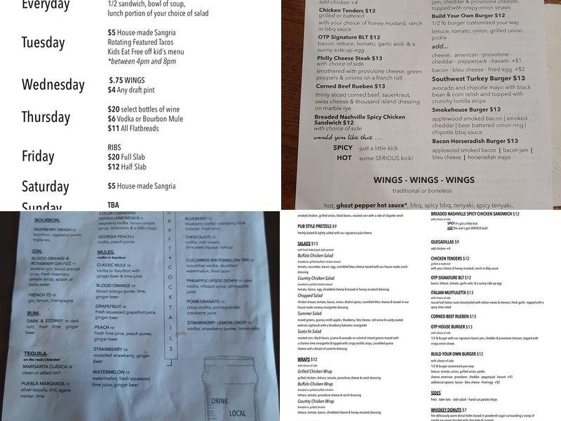 Old Towne Pub & Eatery Menu