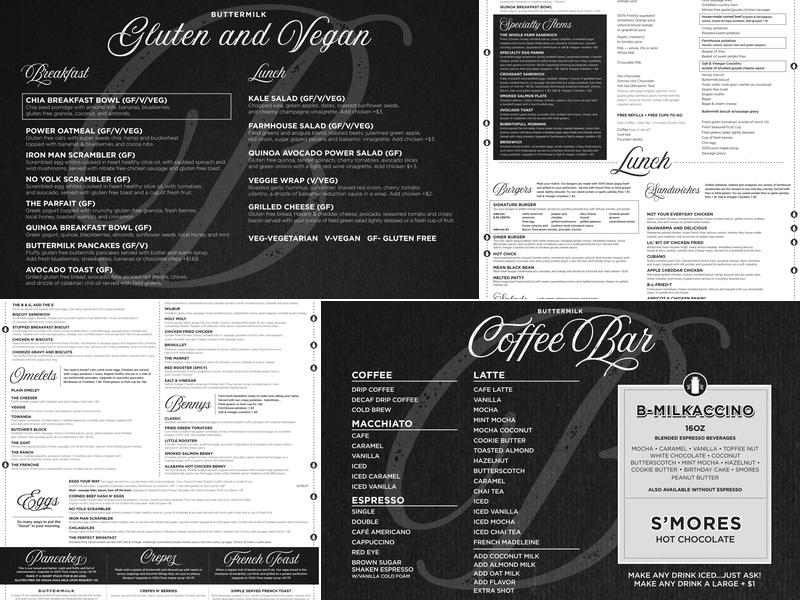 Buttermilk Cafe Menu