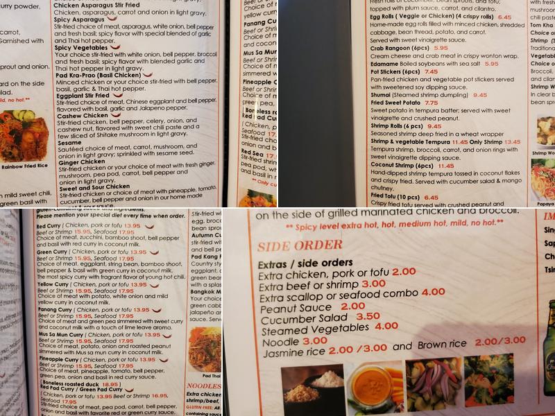 MalyThai Menu