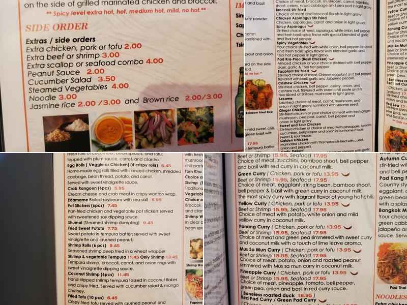 MalyThai Menu