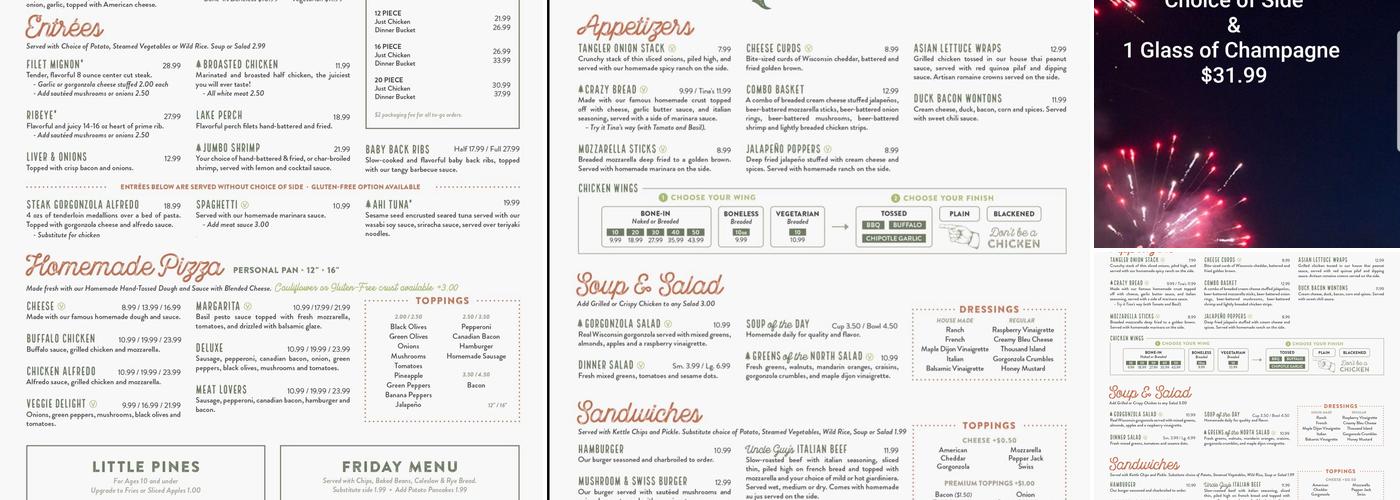 Tijan's Twelve Pines Menu