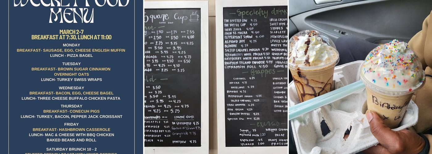 The Square Cup Menu