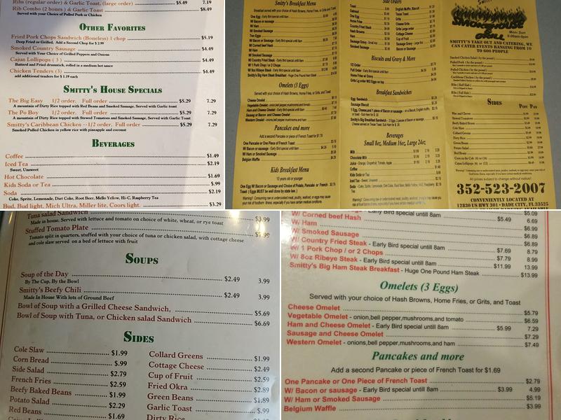 Smitty's Smokehouse & Grill Menu