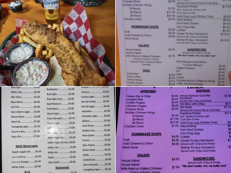 Passtime Fish House Menu