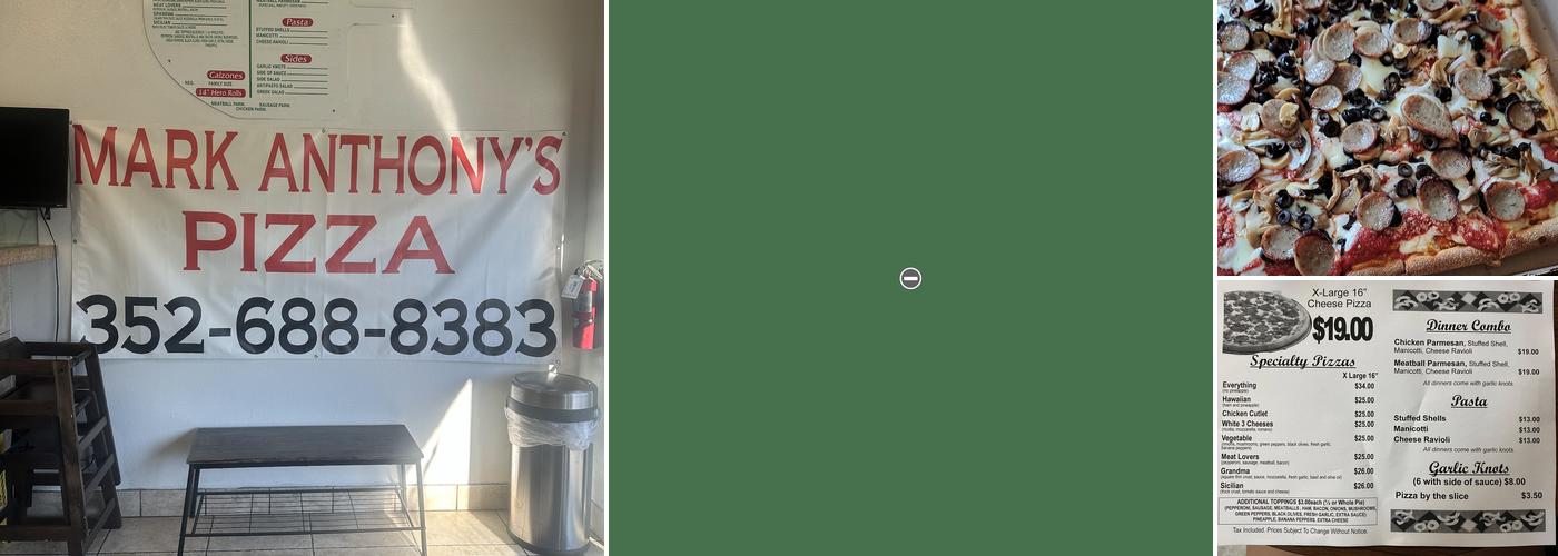 Mark Anthony Pizza Menu