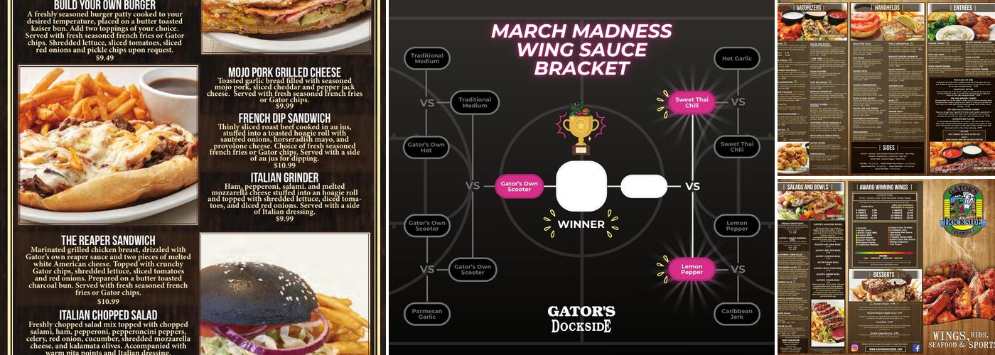 Gators Dockside Menu
