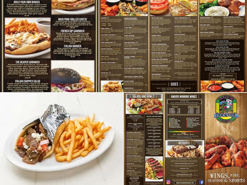Gators Dockside Menu