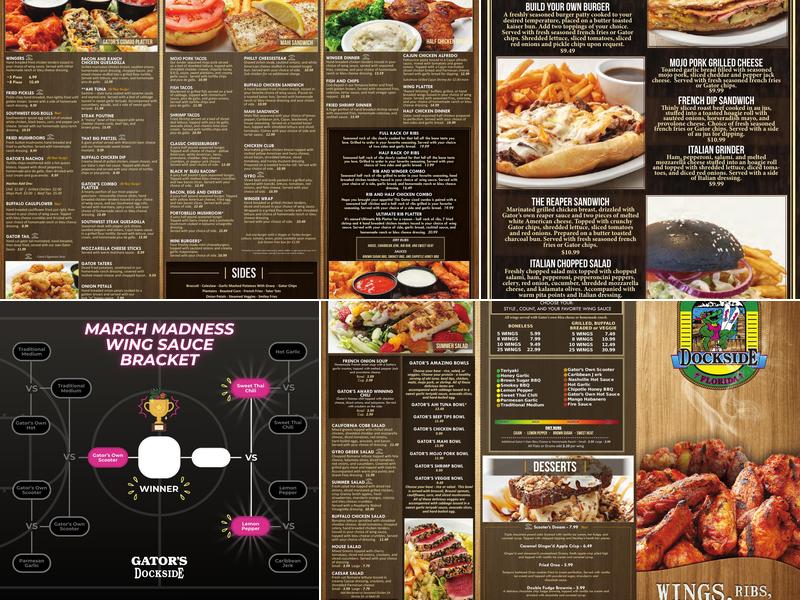Gators Dockside Menu