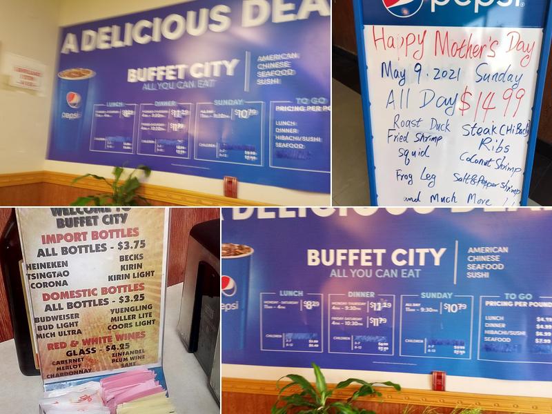 Buffet City Menu