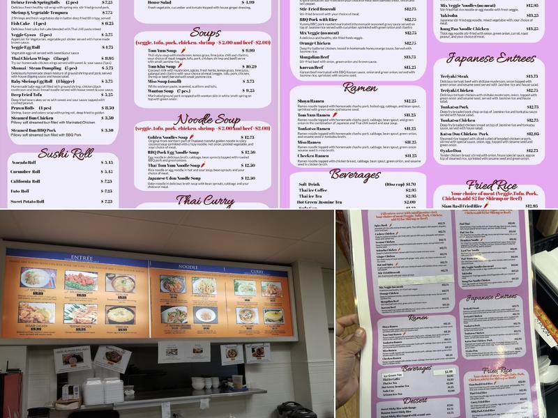 Tokyo at Siam(Dan siam inc.) Menu