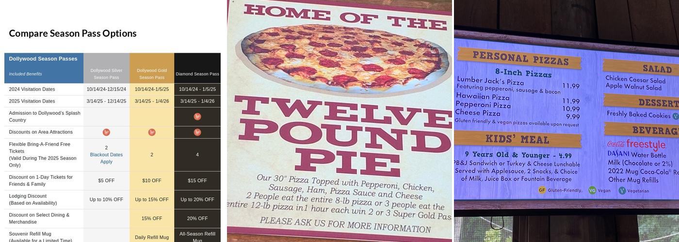 Lumber Jack's Pizza Menu