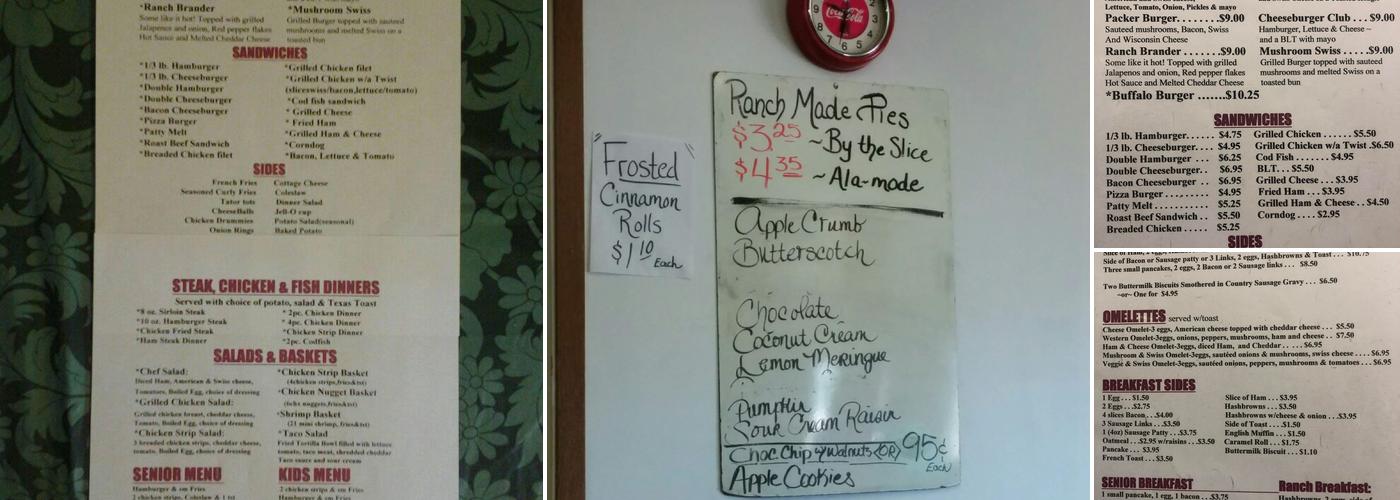 Ranch Cafe Menu