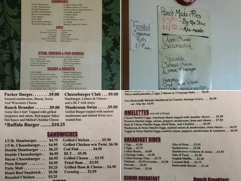Ranch Cafe Menu