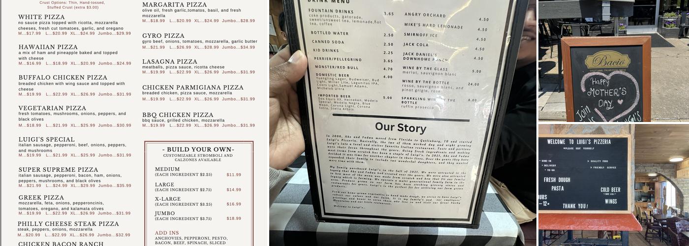 Luigi's Pizza Menu